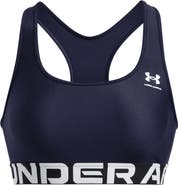 Under Armour HeatGear® Mid Racerback Logo Jacquard Sports Bra