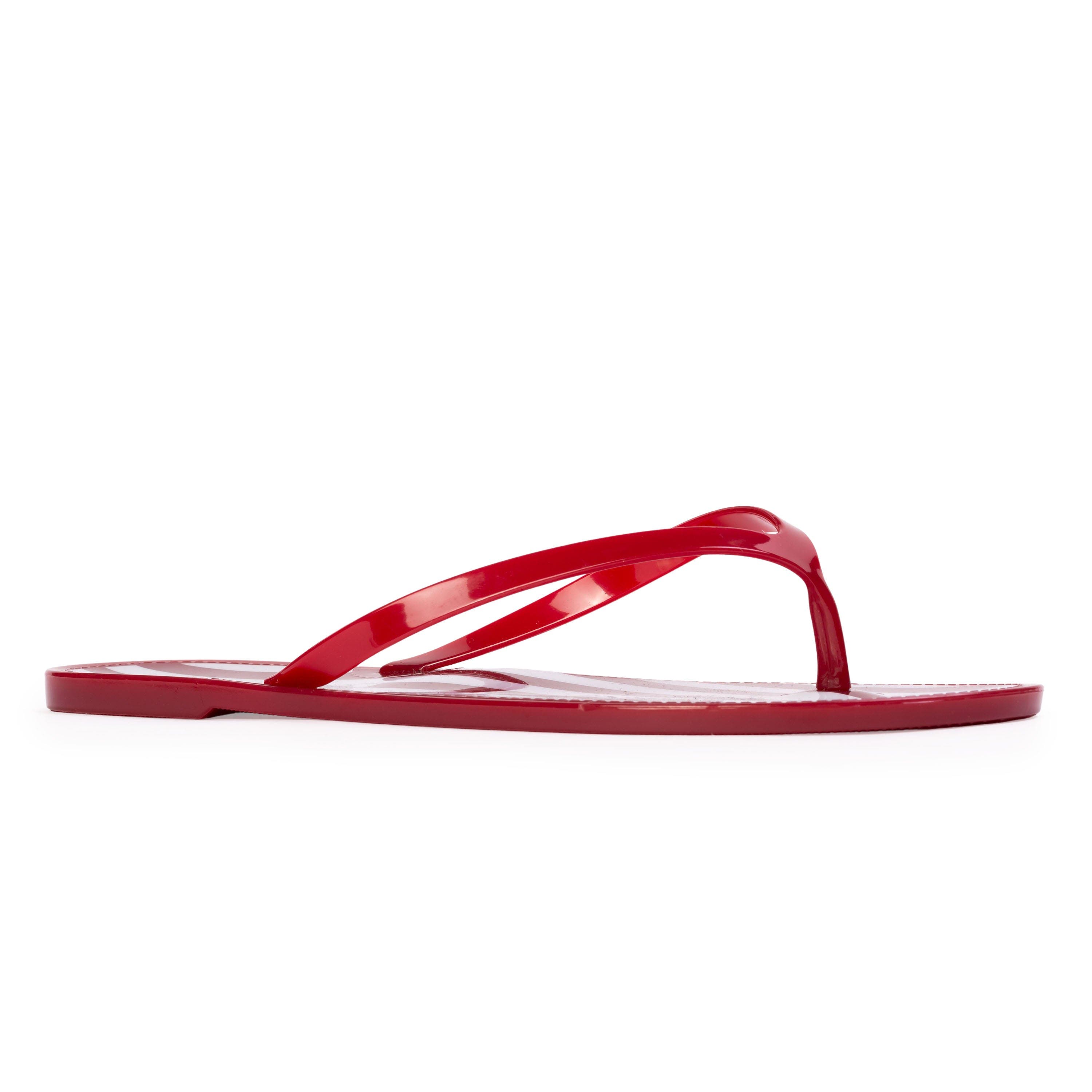 Crystal Stripe Flip Flop, Alternate, color, Red Stripe PVC