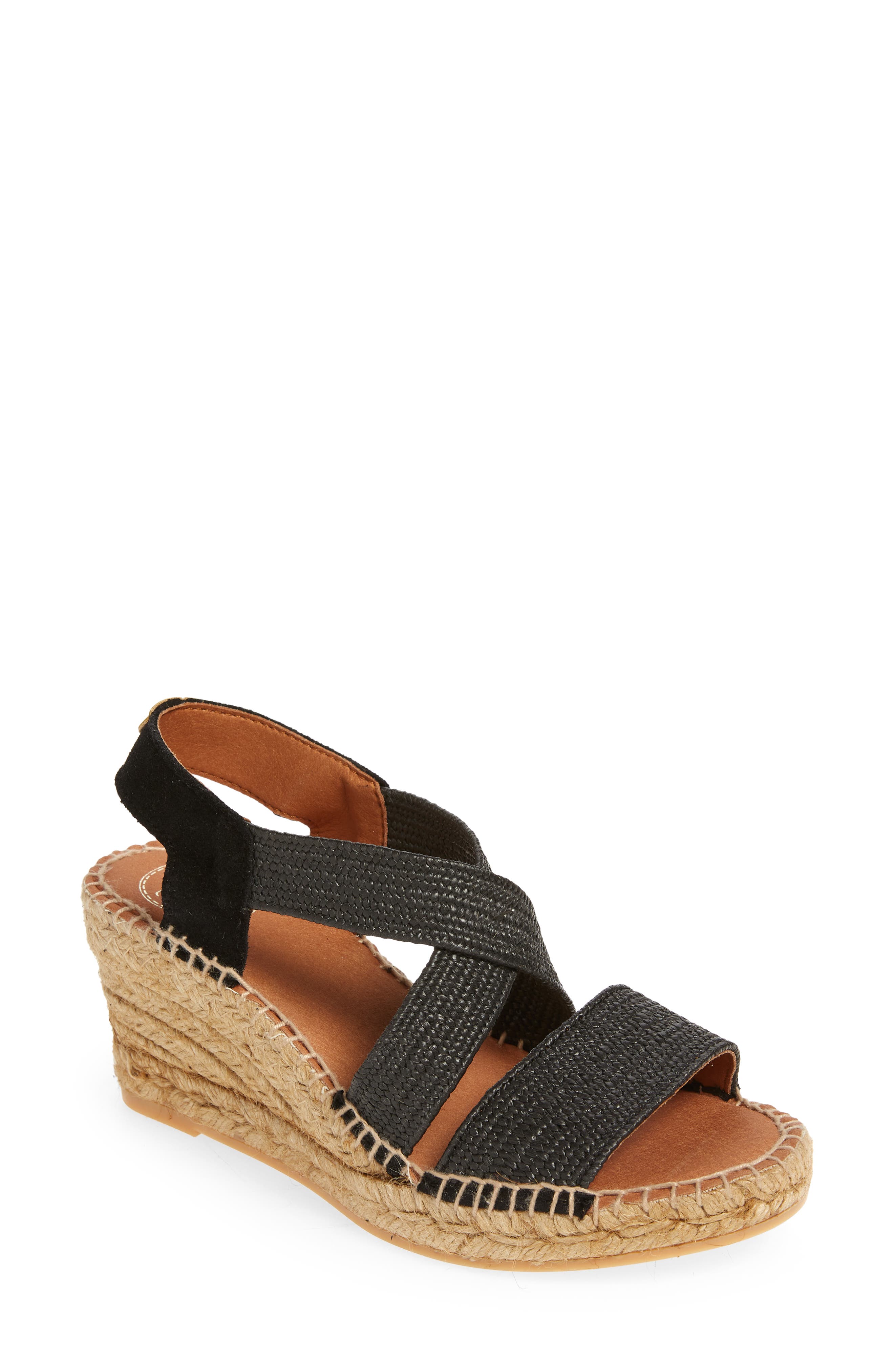 Toni Pons Susa Espadrille Wedge Sandal, Main, color, Negre/ Black