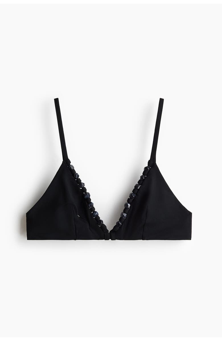 H&M Triangle Bikini Top, Main, color, Black