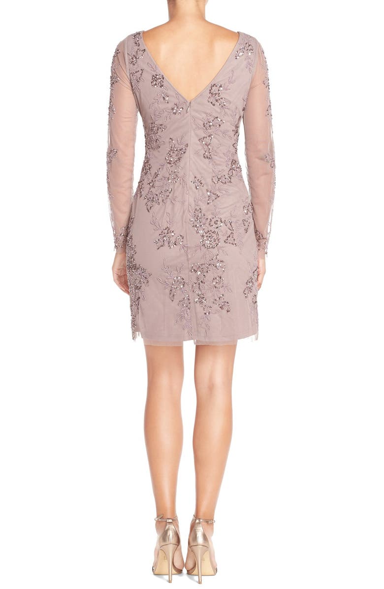 Adrianna Papell Embellished Tulle Sheath Dress, Alternate, color,