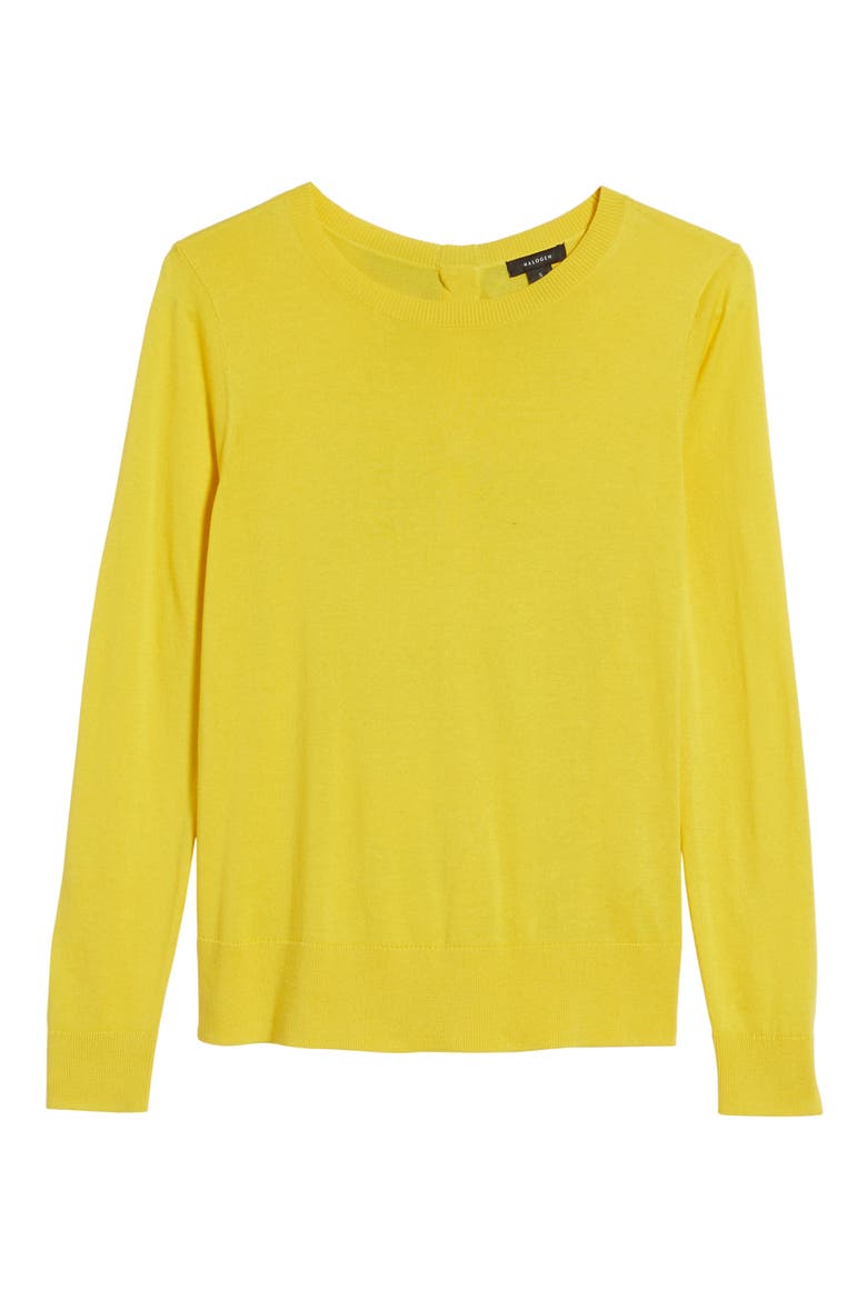 Bow Back Sweater, Alternate, color, YELLOW MAIZE