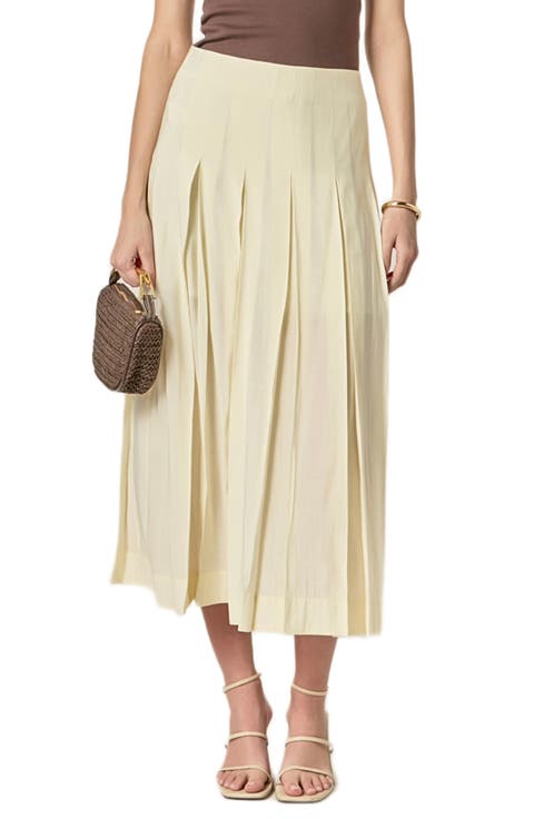 Pleated A-Line Skirt