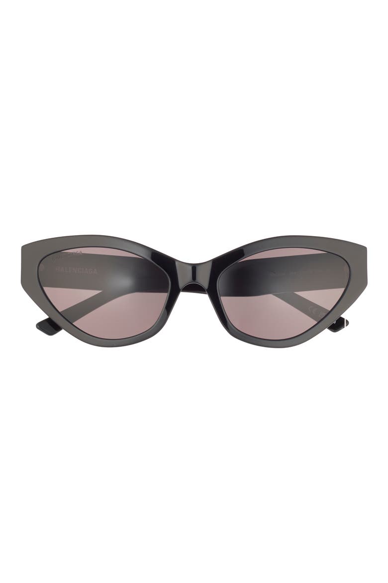 57mm Cat Eye Sunglasses, Main, color, BLACK BLACK GREY