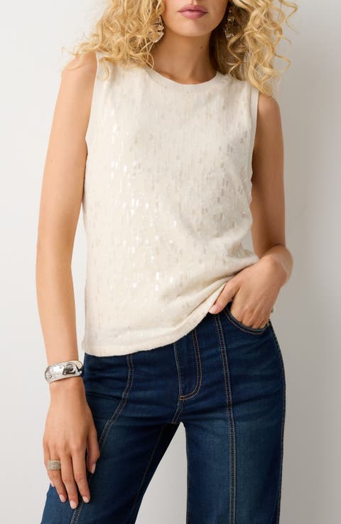 Averie Sequin Knit Tank Top