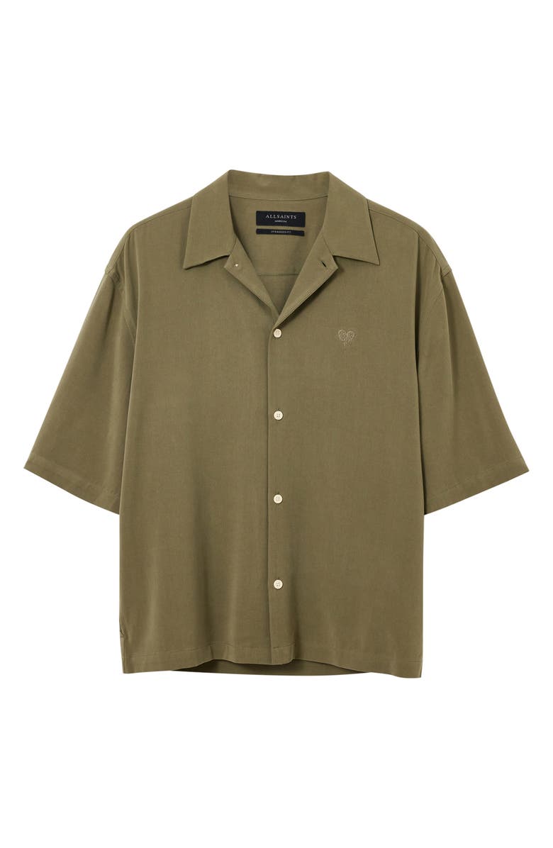 AllSaints Rialto Camp Shirt, Alternate, color, Dusty Green