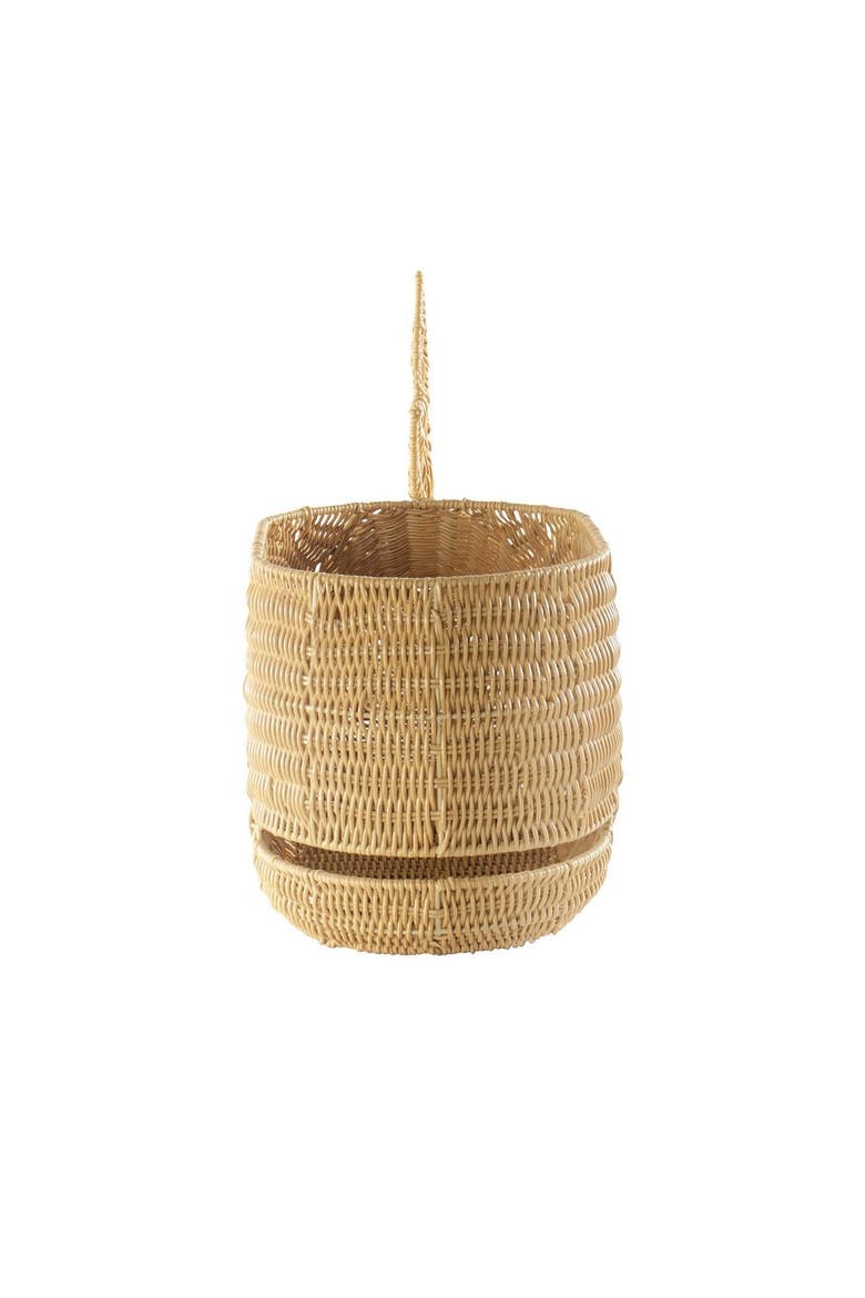Whale Washable Wicker Floor Basket, Alternate, color, Brown