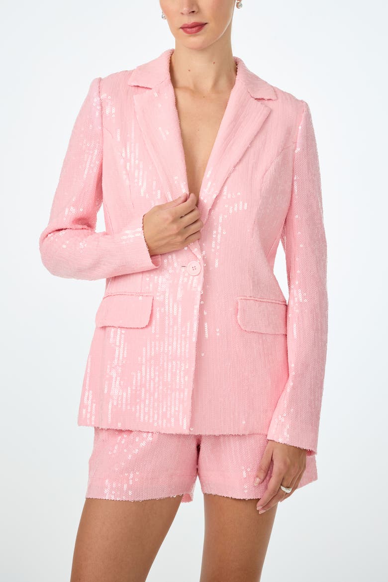 Alternates 2 Sequin Blazer, Alternate, color, Desert Rose