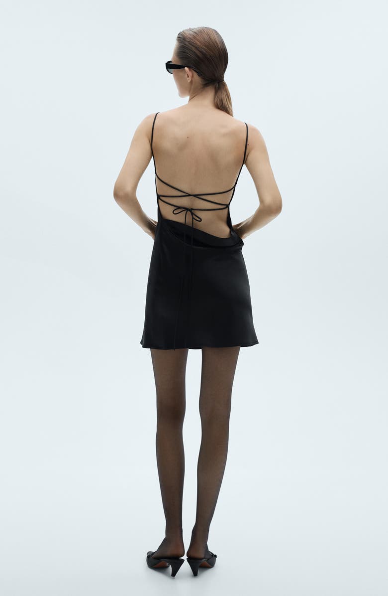 MANGO Cowl Neck Dress, Alternate, color,