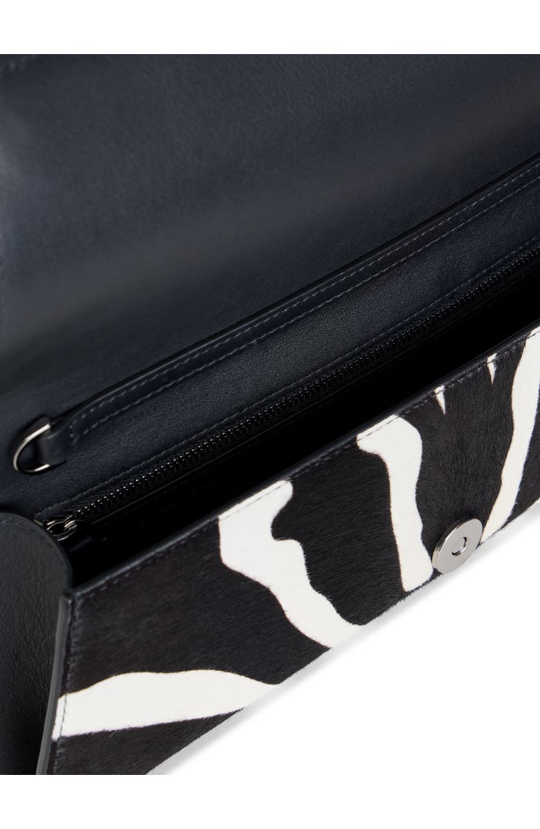 Akris Small Anouk Animal Stripe Genuine Calf Hair East/West Clutch, Alternate, color, Zebra Stripes Big