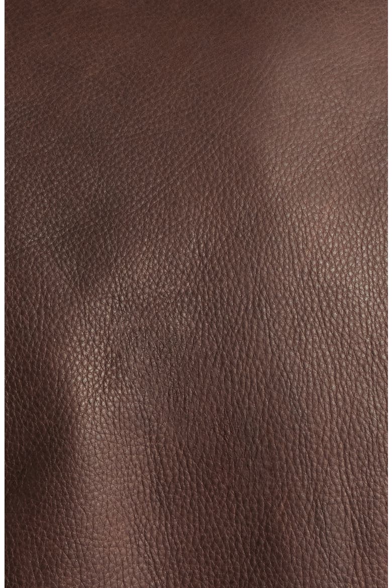 Café Racer Oil Tanned Leather Moto Jacket, Alternate, color, DARK BROWN