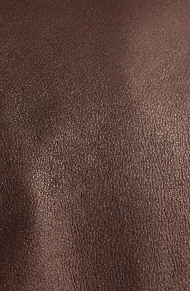 Schott NYC Café Racer Oil Tanned Leather Moto Jacket, Alternate, color, Dark Brown