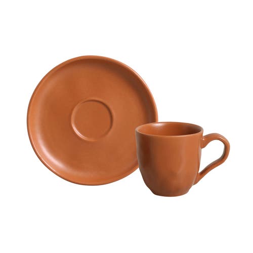 Porto Brasil Coffee Cup & Saucer In Brown