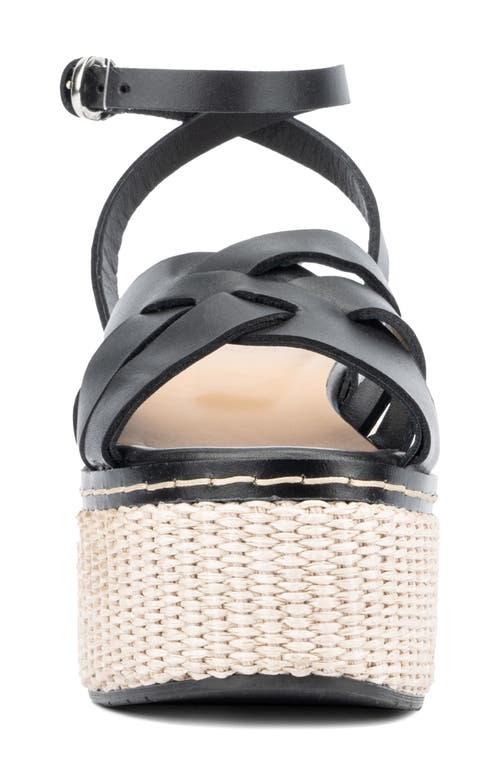 Aquatalia Diana Luxe Water Repellent Platform Sandal In Black