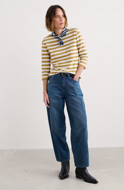 Seasalt Cornwall Sailor Stripe Organic Cotton Top In Multi