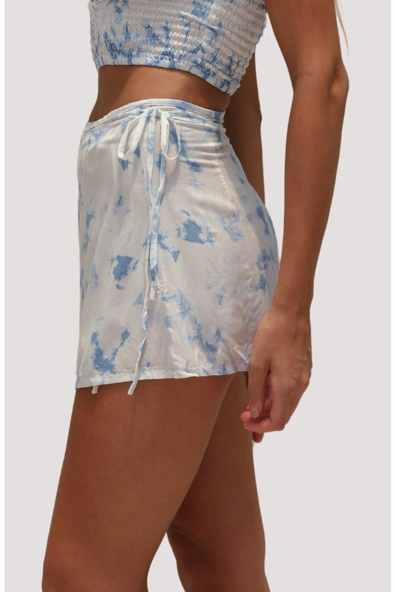 Sola Miniskirt Cover-Up, Alternate, color, SKY DREAM