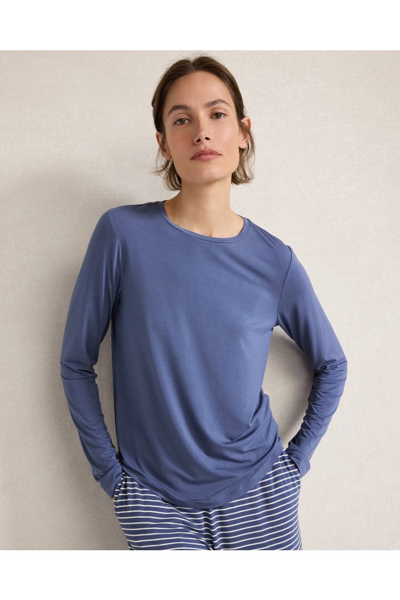 Calm & Cool Long Sleeve Crewneck Tee, Main, color, North Sea