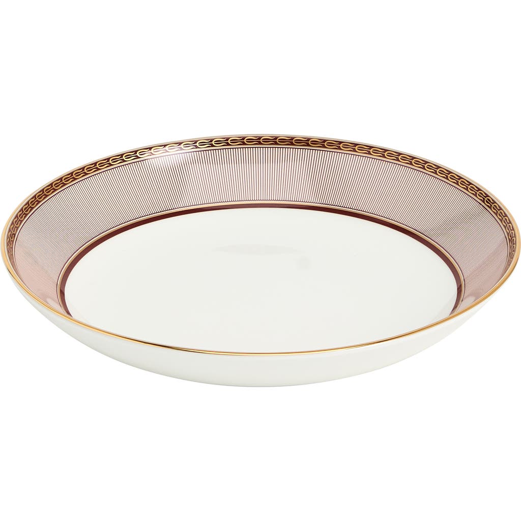 Wedgwood Red Splendor 22k Gold Accent Deep Bone China Plate In Multi