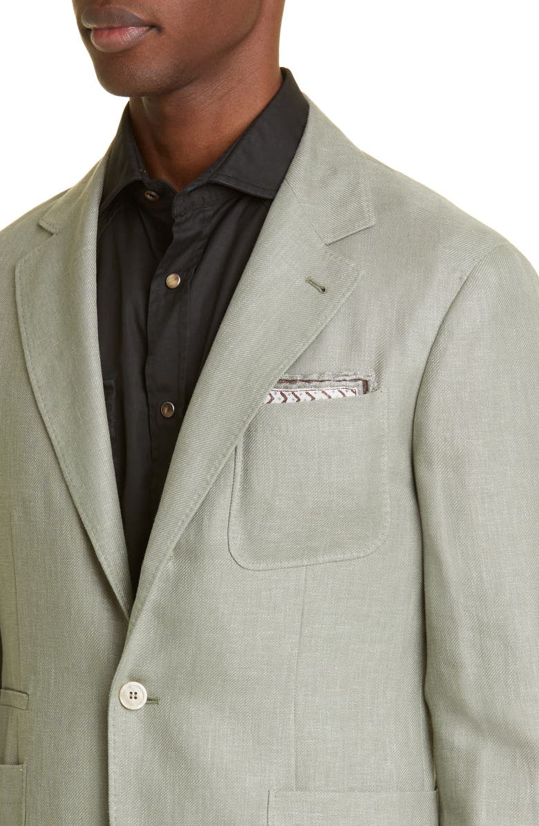 Brunello Cucinelli Linen & Wool Blend Sport Coat, Alternate, color,