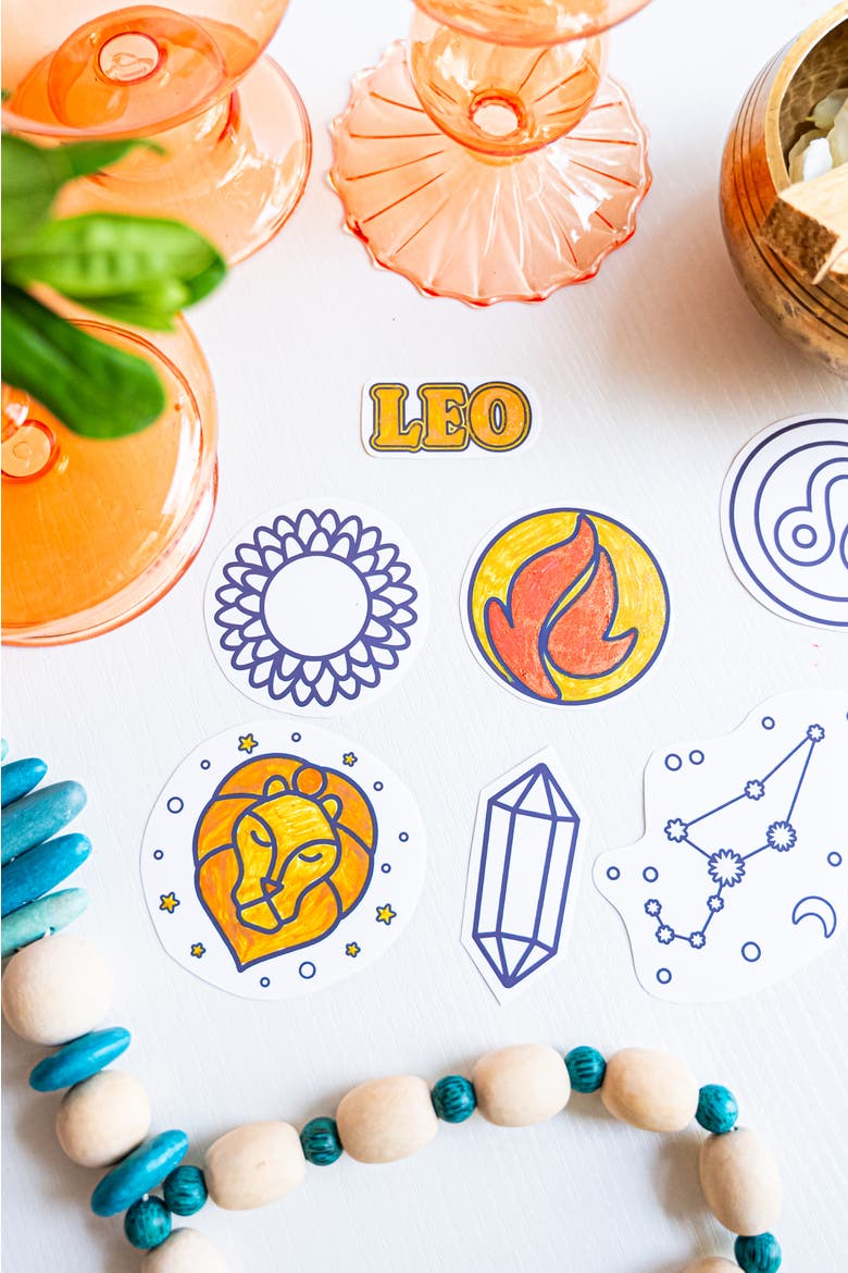 Color The Cosmos Adult Creative Activity Mini Bundle, Alternate, color, Leo