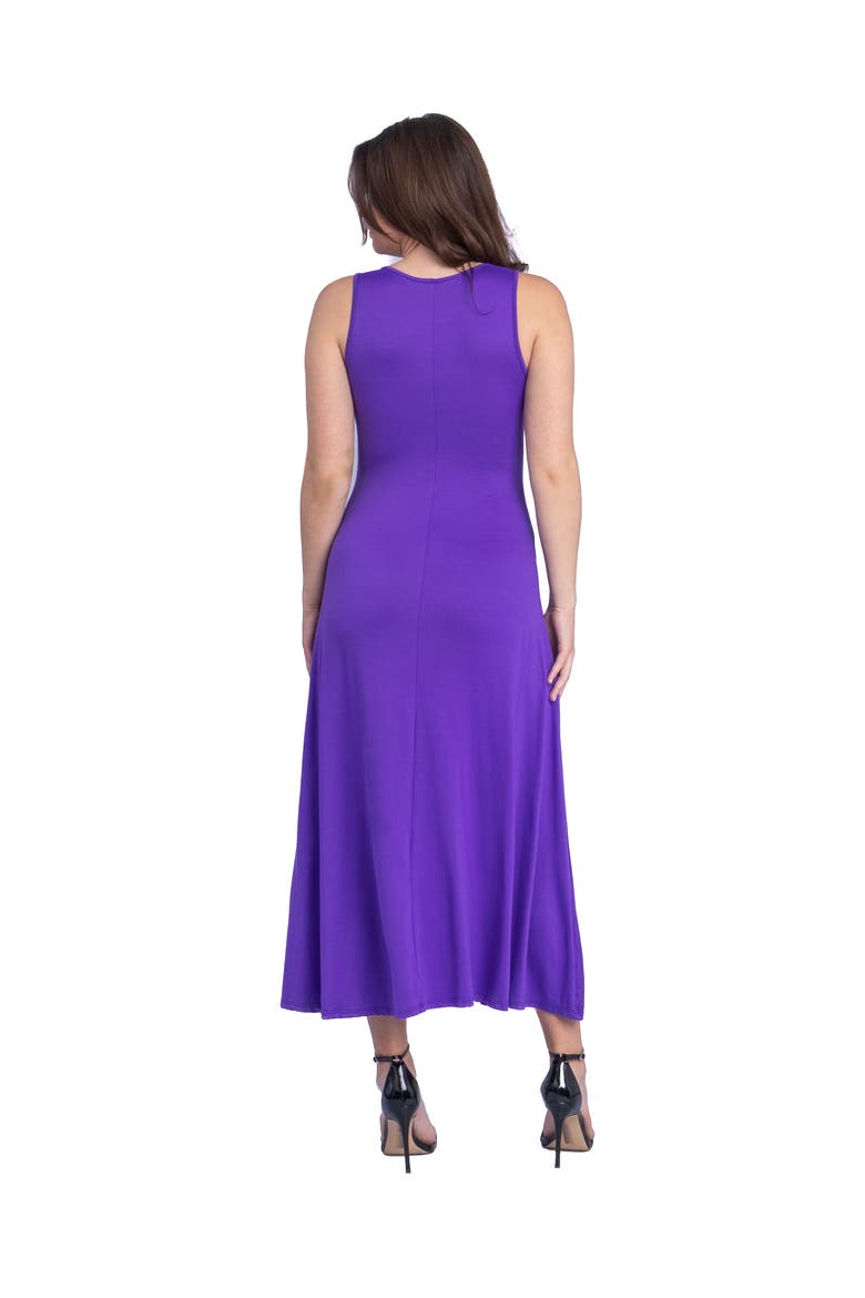 Slim Fit A-Line Sleeveless Maxi Dress, Alternate, color, Lilac