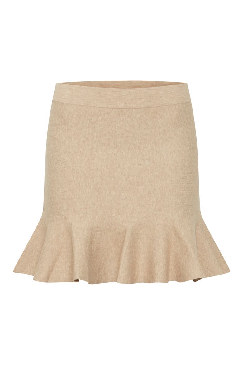 Otari Knit Skirt, Main, color, HUMMUS MELANGE