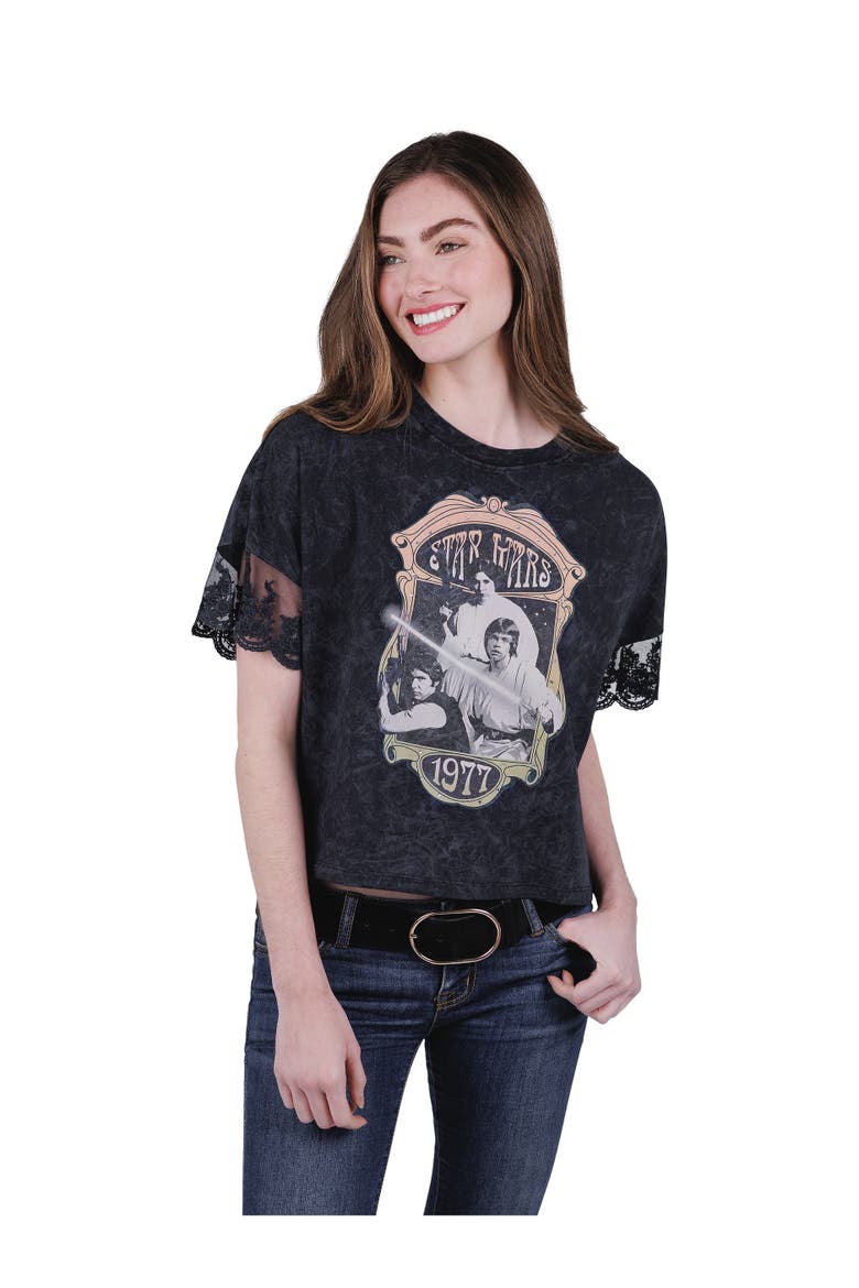 Vintage T-Shirt, Alternate, color, Luke Leia Black Wash