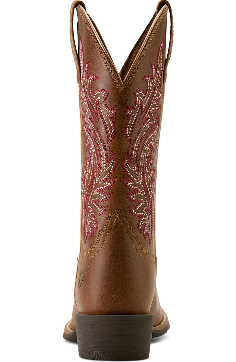 Ariat Round Up Narrow Cutter Toe Western Boot, Alternate, color, Sorrel Crunch