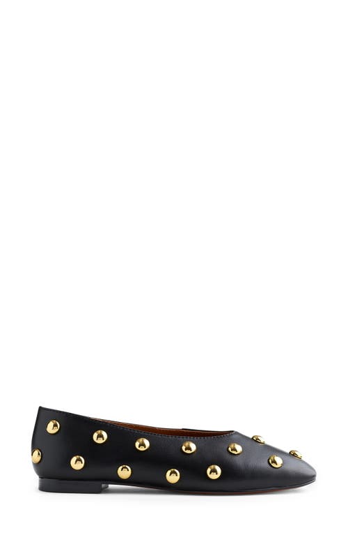 Madewell Mylie Stud Embellished Ballet Flat In Black