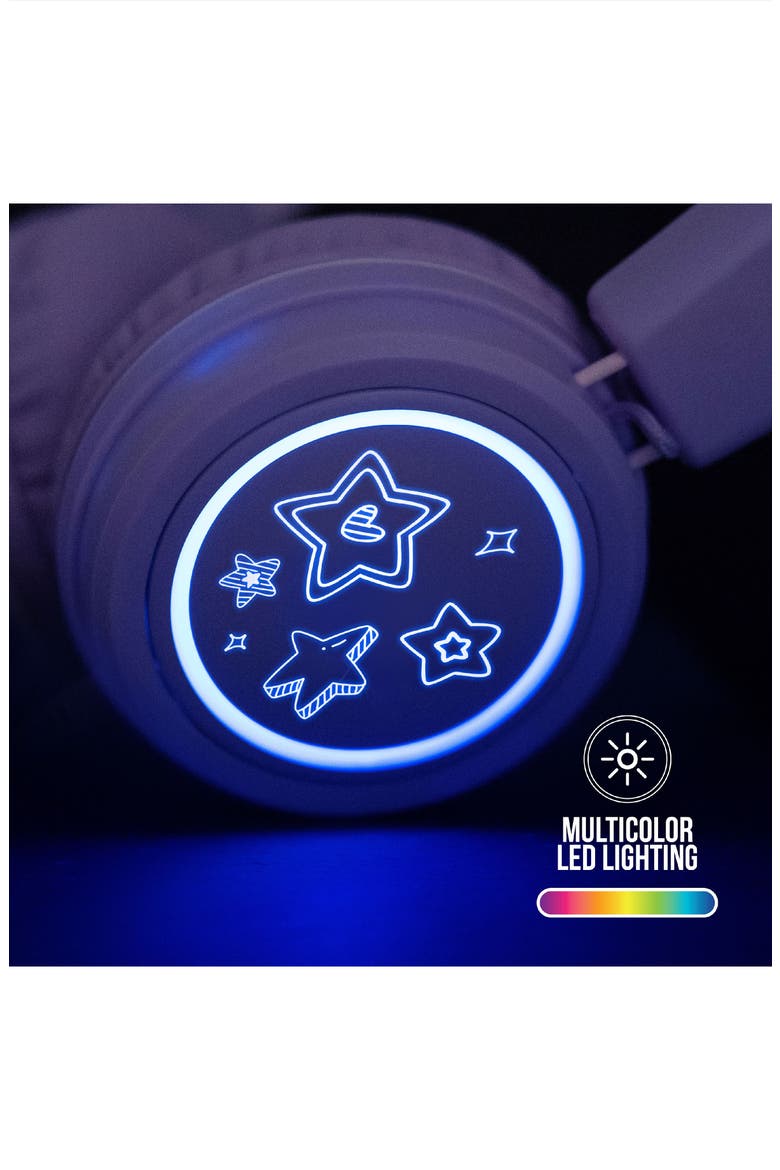 KidJamz KJ55BT Bluetooth Wireless Headphones for Kids w/ LED Lights, Alternate, color, Lavender