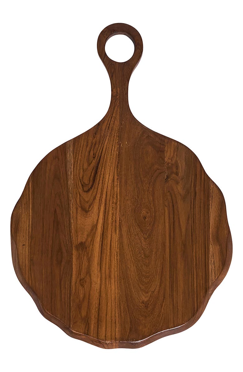 Juliska Puro Round Teak Serving Board, Main, color, Brown