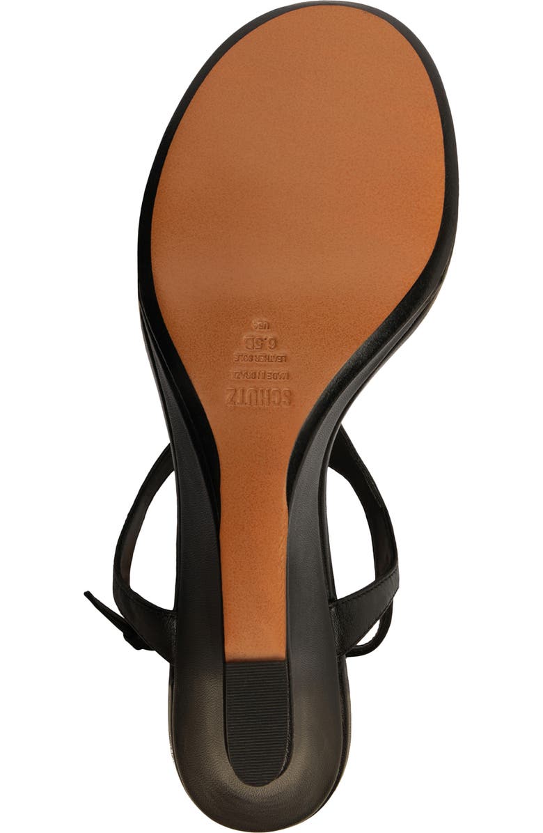 Schutz Lys Ankle Strap Wedge Sandal, Alternate, color, Black