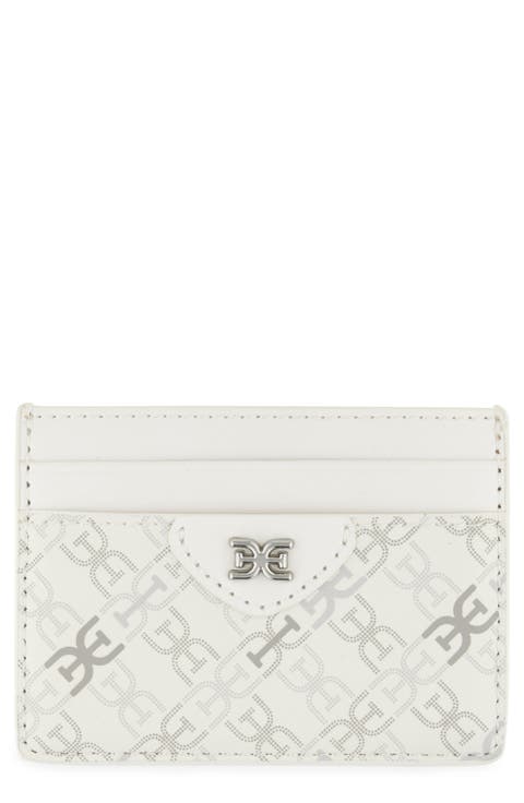 Harper Monogram Faux Leather Card Case