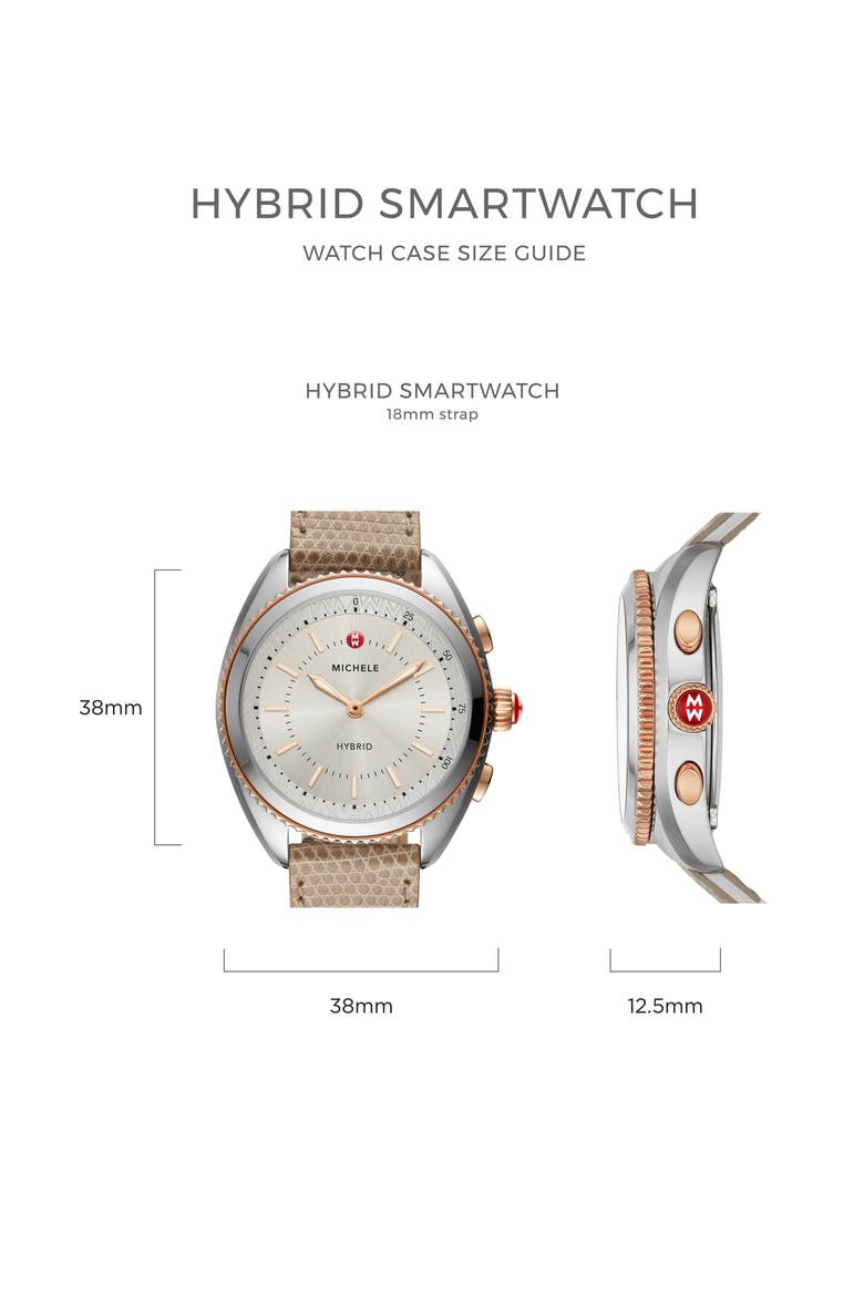 Hybrid Tracker Smart Watch, 38mm, Alternate, color, WHITE/ SILVER/ ROSE GOLD