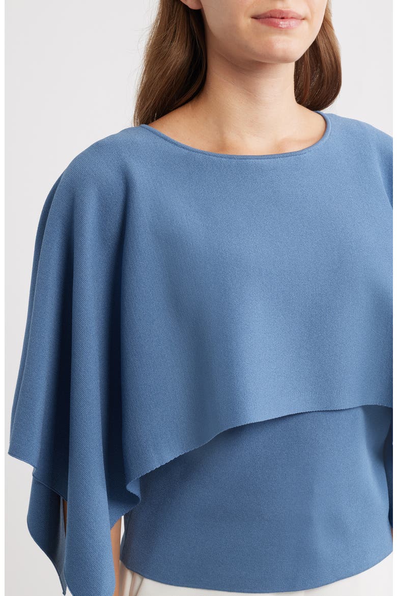Boat Neck Sweater Cape, Alternate, color, DUTCH BLUE