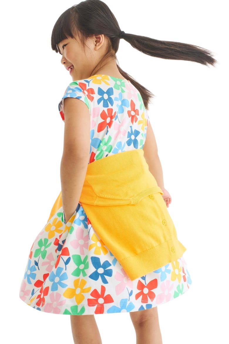 Kids Backyard Dress, Alternate, color, Ivory Rainbow Spring Blooms