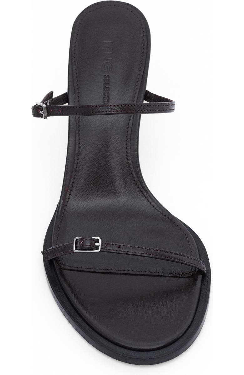 MANGO Buckle Strap Sandal, Alternate, color, Chocolate