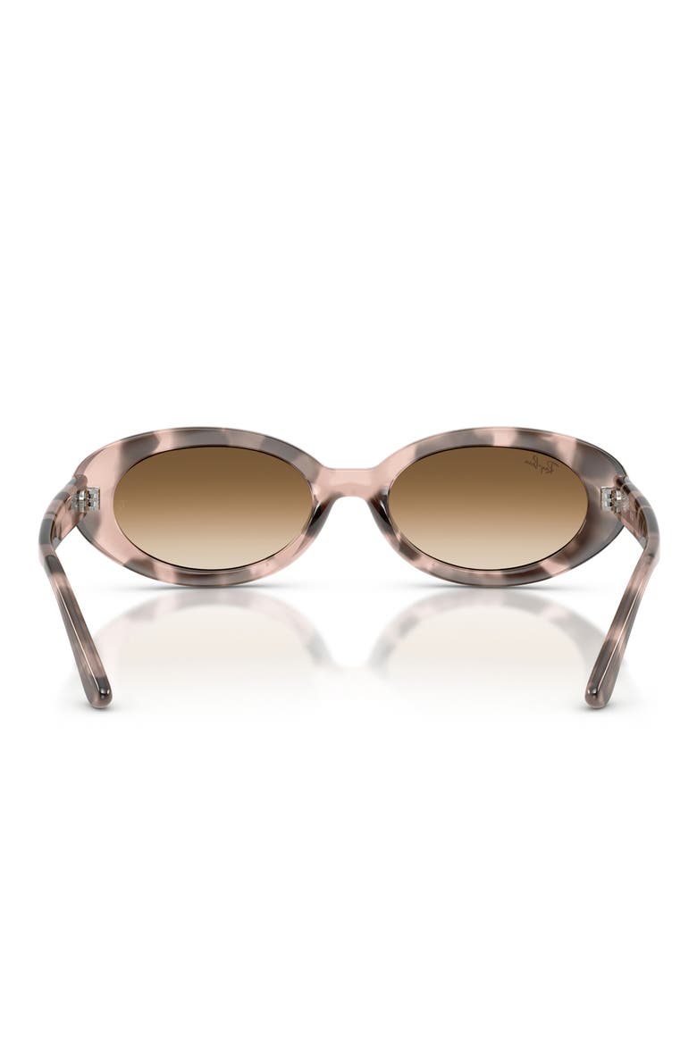 54mm Gradient Oval Sunglasses, Alternate, color, OPAL PINK HAVANA / CLEAR BROWN