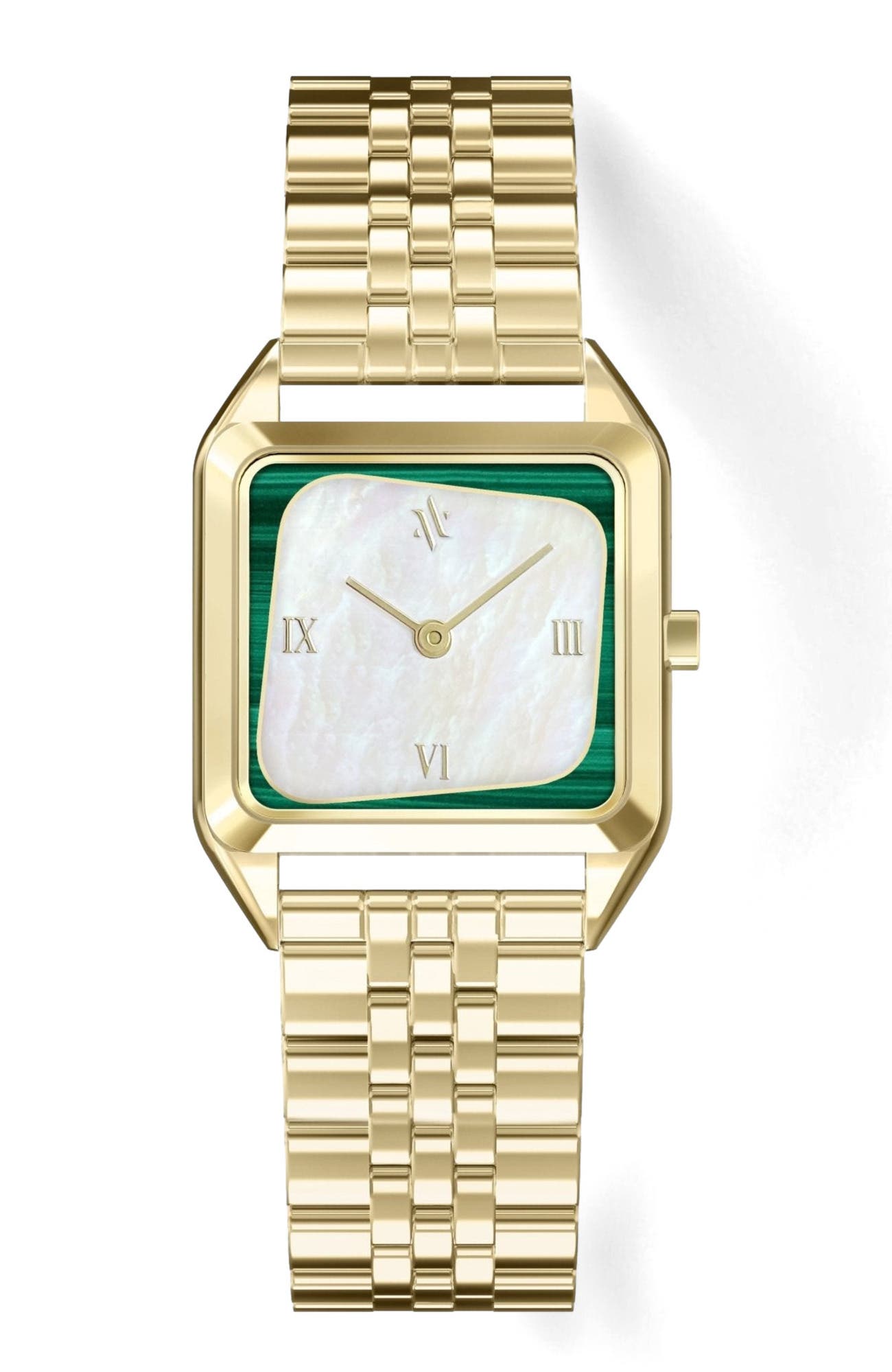 selected White Pearl/Malachite-Gold