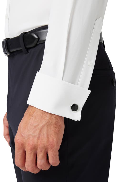 Mizzen + Main Mizzen+main Leeward Trim Fit White Stretch Tuxedo Shirt In White