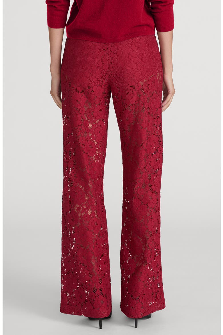 The Lace High Waist Wide Leg Pants, Alternate, color, DEEP RUBY
