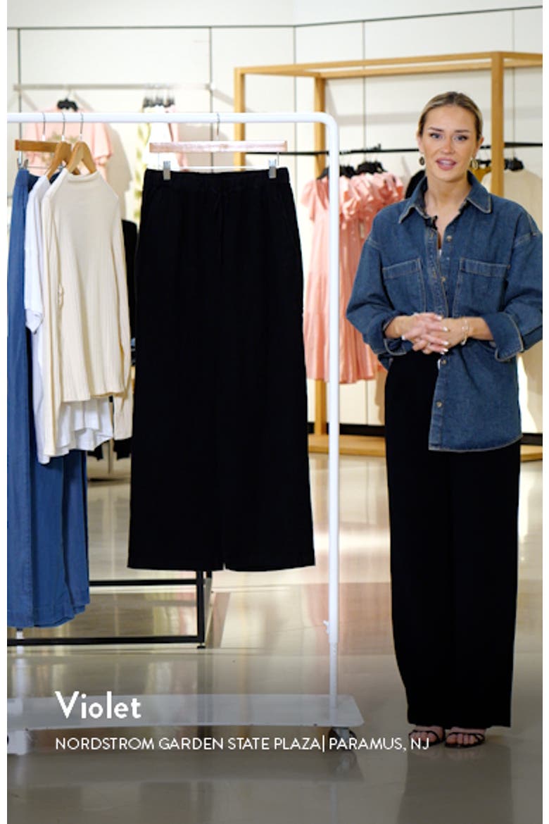 Drawstring Straight Leg Linen Pants video