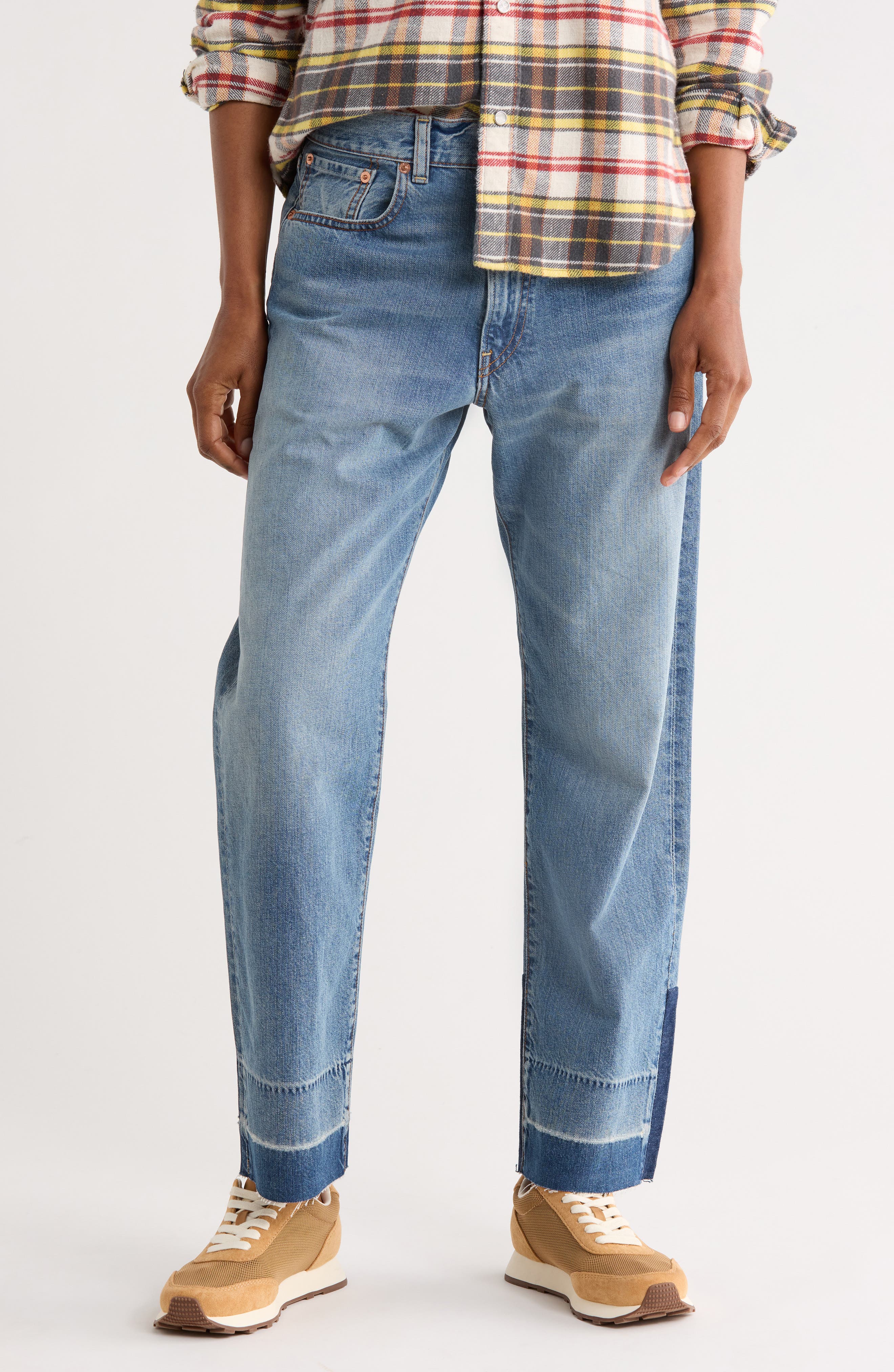 DENIMIST Lucy Released Raw Hem Boyfriend Jeans