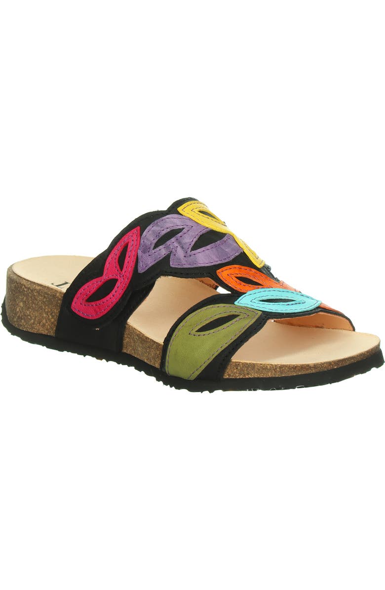 Think! Mizzi Floral Sandal, Main, color, Black/ Kombi