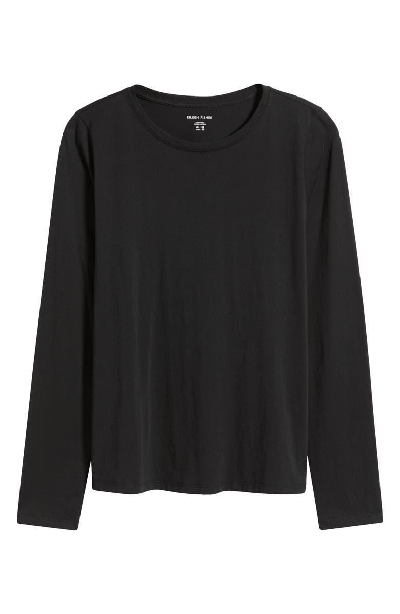 Eileen Fisher Crewneck Organic Cotton Jersey T-Shirt, Alternate, color,