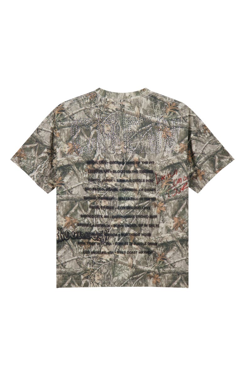Rolling Loud Camo Chaos Rhinestone Embellished Graphic T-Shirt, Alternate, color, Camo