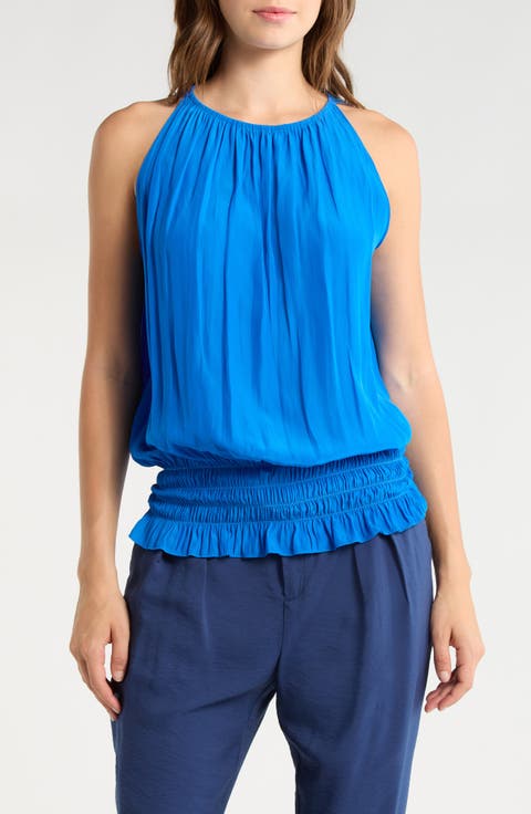Lauren Smock Waist Sleeveless Top