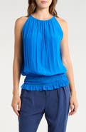 Ramy Brook Lauren Smock Waist Sleeveless Top