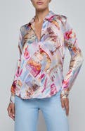 L'AGENCE Tyler Print Silk Shirt