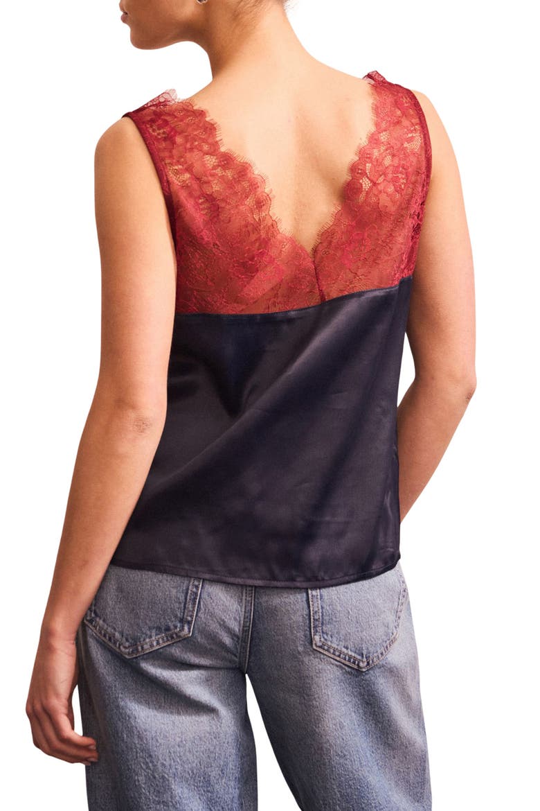 Lace Trim Camisole, Alternate, color, BLUE